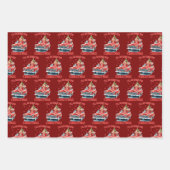 Funny Trump I'll Be Home for Christmas ラッピングペーパーシート (正面3)