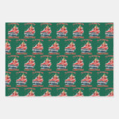 Funny Trump I'll Be Home for Christmas ラッピングペーパーシート (正面2)