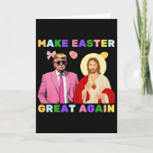 Funny Trump Jesus Christ Make Easter Great Again E カード (正面)