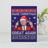 Funny Trump Make Christmas Great Again シーズンカード (スタンド正面)