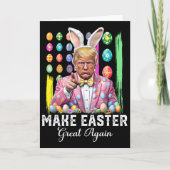 Funny Trump Make Easter Great Again Bunny Hunt Egg カード (正面)