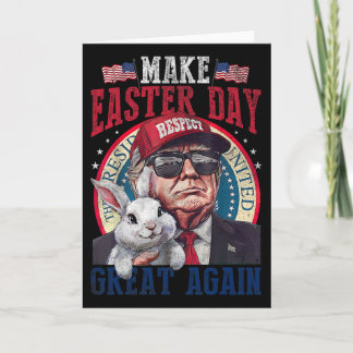 Funny Trump Make Easter Great Again Bunny Hunt Egg カード