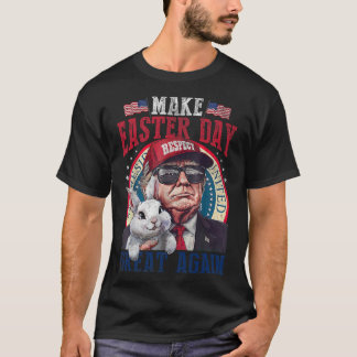 Funny Trump Make Easter Great Again Bunny Hunt Egg Tシャツ