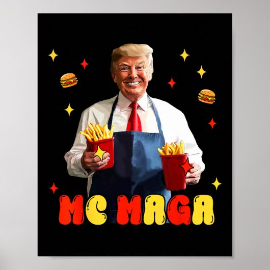Funny Trump Mc Mega Fries Fast Food ポスター (正面)