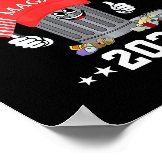 Funny Trump Mega Garge Can Cartoon Character Ameri ポスター (角)