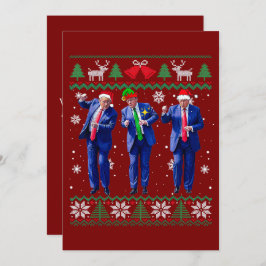 Funny Trump Santa Claus Dance Christmas Card シーズンカード