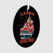 Funny Trump Santa Hat I'll Be Home for Christmas オーナメント (正面)