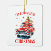 Funny Trump Santa Hat I'll Be Home for Christmas セラミックオーナメント (左)
