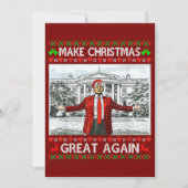 Funny Trump Santa Hat Make Christmas Great Again シーズンカード (正面)