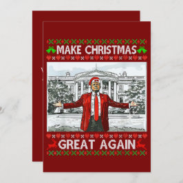 Funny Trump Santa Hat Make Christmas Great Again シーズンカード
