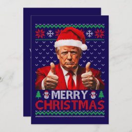 Funny Trump Santa Hat Merry Christmas Ugly Gift シーズンカード