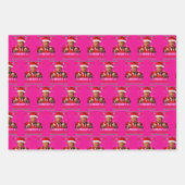 Funny Trump Santa Hat Merry Christmas Ugly Gift  ラッピングペーパーシート (正面)