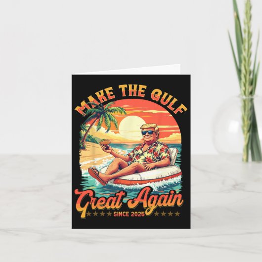 Funny Trump Shirt  Make The Gulf Great  Trump Merc カード (正面)