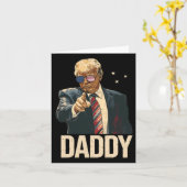 Funny Trump Shirts Daddy's Home For Men And Women  カード (黄色い花)