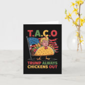 Funny Trump Taco Trump  カード (黄色い花)