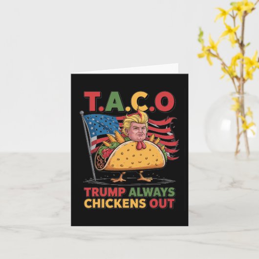 Funny Trump Taco Trump  カード (黄色い花)