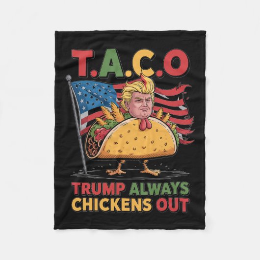 Funny Trump Taco Trump  フリースブランケット (正面)