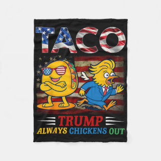 Funny Trump Taco Trump Always Chickens Out 6  フリースブランケット
