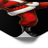 Funny Trumpet Santa Christmas Graphic Player Trump ポスター (角)