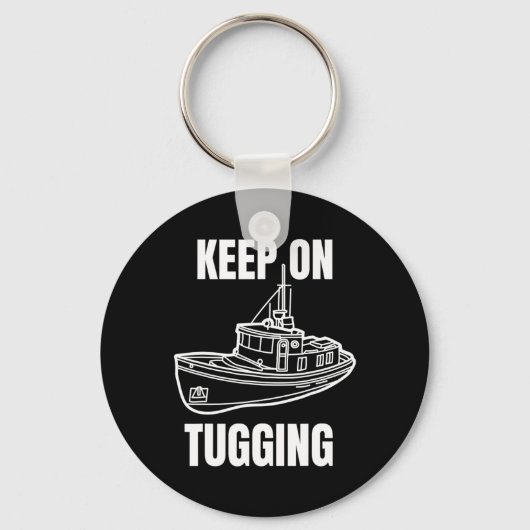 Funny Tug Boat Captain Graphic キーホルダー (正面)