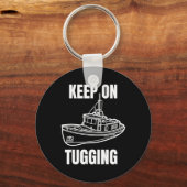 Funny Tug Boat Captain Graphic キーホルダー (正面)
