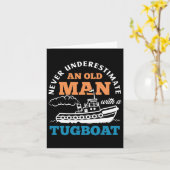 Funny Tugboat Never Underestimate An Old Man With カード (黄色い花)