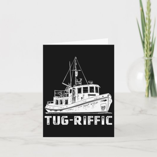 Funny Tugboat Towboat Tug Boating Pun  カード (正面)