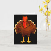 Funny Turkey Body Costume Thanksgiving Men Women K カード (黄色い花)