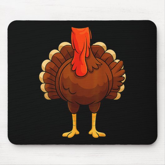 Funny Turkey Body Costume Thanksgiving Men Women K マウスパッド (正面)