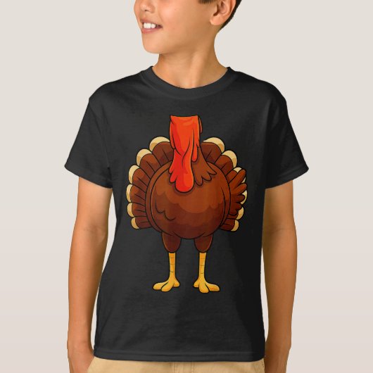 Funny Turkey Body Costume Thanksgiving Men Women K Tシャツ (正面)