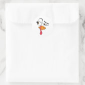 Funny Turkey Cool Turkey Thanksgiving Costume Men  ラウンドシール (バッグ)