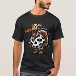 Funny Turkey Cow Costume Moo-key Thanksgiving Tシャツ