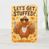 Funny Turkey Day Card – Hilarious Thanksgiving Hum カード (正面)