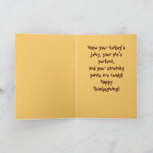 Funny Turkey Day Card – Hilarious Thanksgiving Hum カード (内部)