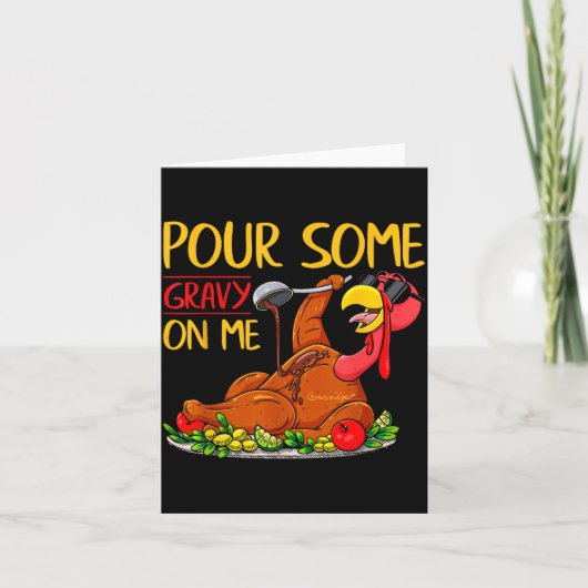 Funny Turkey Day Thanksgiving Gift Tee Ur Some Gra カード (正面)