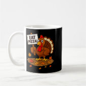 Funny Turkey Eat Zza Thanksgiving For Men Women Ki コーヒーマグカップ (左)