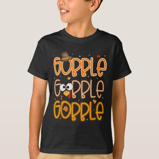 Funny Turkey Face Thanksgiving Gobble Shirts Holid Tシャツ (正面)
