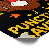 Funny Turkey Grammar Thanksgiving For Men Women Ki ポスター (角)