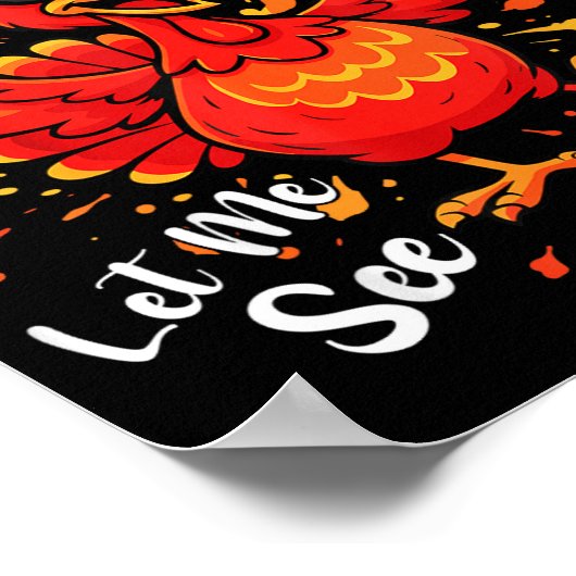 Funny Turkey Gravy Beans And Rolls Cerole Thanksgi ポスター (角)