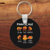 Funny Turkey Pain Scale Thanksgiving Cna Er Nurse  キーホルダー (正面)