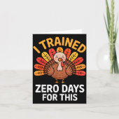 Funny Turkey Saying Thanksgiving Trot I Trained Ze カード (正面)