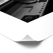 Funny Turkey Selfie Black & White ポスター (コーナー)