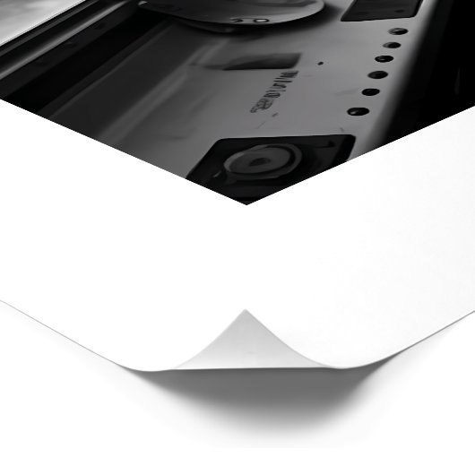 Funny Turkey Selfie Black & White ポスター (コーナー)