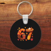 Funny Turkey Thanksgiving 67 Meme Six Seven キーホルダー (正面)