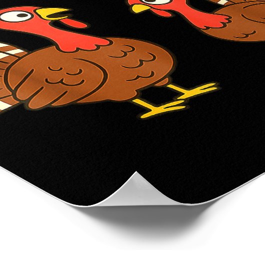 Funny Turkey Thanksgiving Thankful For Vegetarians ポスター (角)