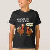 Funny Turkey Thanksgiving Thankful For Vegetarians Tシャツ (正面)