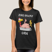 Funny Turkey Zero Plucks Given  Adult Thanksgiving Tシャツ (正面)