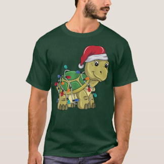 Funny Turtle Christmas Lights Christmas Turtle San Tシャツ