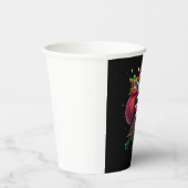 Funny Turtle Christmas Santa Riding Sea Turtle Xma 紙コップ (右)