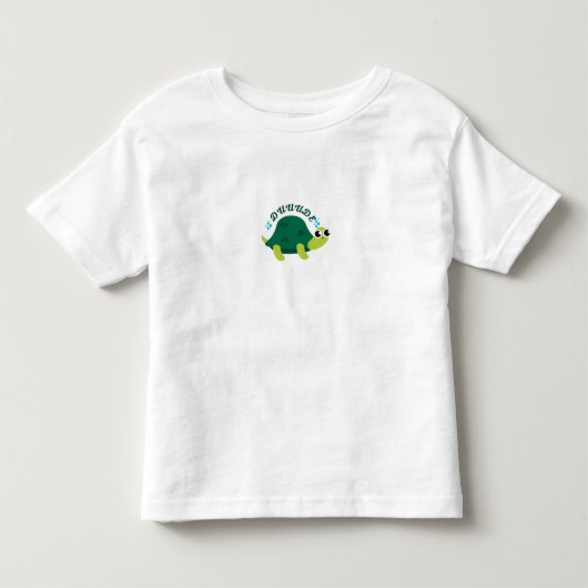 Funny Turtle DUUUDE – Kids Birthday Shirt トドラーTシャツ (正面)